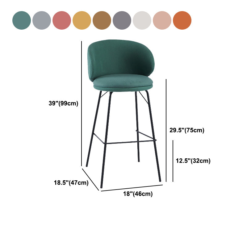Modern Style Metal Bar-stool Bucket Counter Bar Stool for Home Clearhalo 'Bar Furniture' 'Bar Stools' 'bar_stools' 'furn' 'furn_bar_stools' 'Furniture' 'furniture_bar_stools' 'Kitchen & Dining Furniture' 5052725