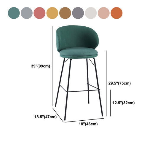 Modern Style Metal Bar-stool Bucket Counter Bar Stool for Home Clearhalo 'Bar Furniture' 'Bar Stools' 'bar_stools' 'furn' 'furn_bar_stools' 'Furniture' 'furniture_bar_stools' 'Kitchen & Dining Furniture' 5052725