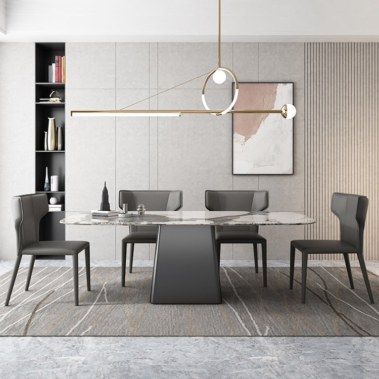 1/2/5/7 Pcs Dining Table Furniture Dining Table Set with Sintered Stone Top Clearhalo 'Dining Room Sets' 'Dining Tables & Seating' 'dining_room_set' 'furn' 'furn_dining_room_set' 'Furniture' 'furniture_dining_room_set' 'Kitchen & Dining Furniture' 5052730