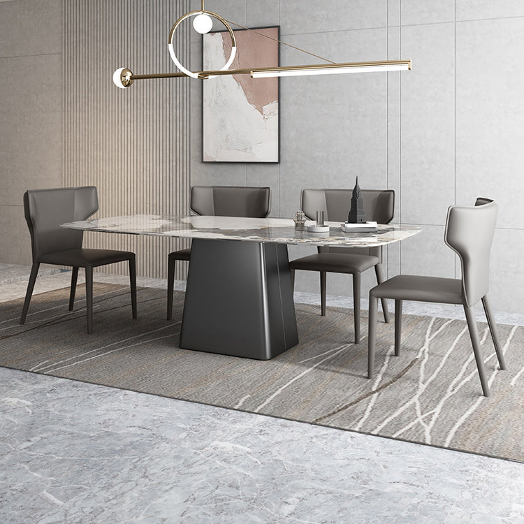 1/2/5/7 Pcs Dining Table Furniture Dining Table Set with Sintered Stone Top Clearhalo 'Dining Room Sets' 'Dining Tables & Seating' 'dining_room_set' 'furn' 'furn_dining_room_set' 'Furniture' 'furniture_dining_room_set' 'Kitchen & Dining Furniture' 5052737