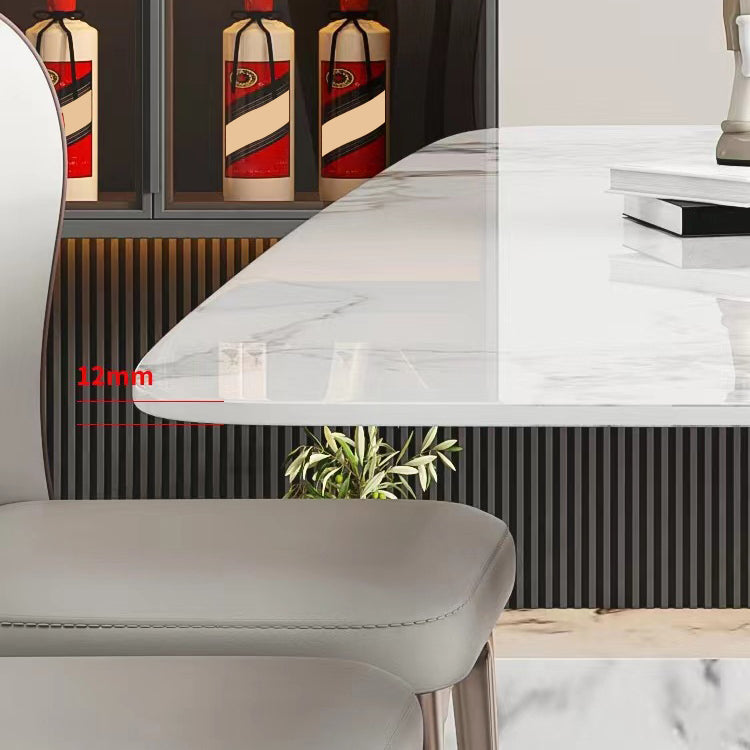 1/4/5/7 Pieces Sintered Stone Dining Table Set Dining Room Chair and Table Set Clearhalo 'Dining Room Sets' 'Dining Tables & Seating' 'dining_room_set' 'furn' 'furn_dining_room_set' 'Furniture' 'furniture_dining_room_set' 'Kitchen & Dining Furniture' 5052748