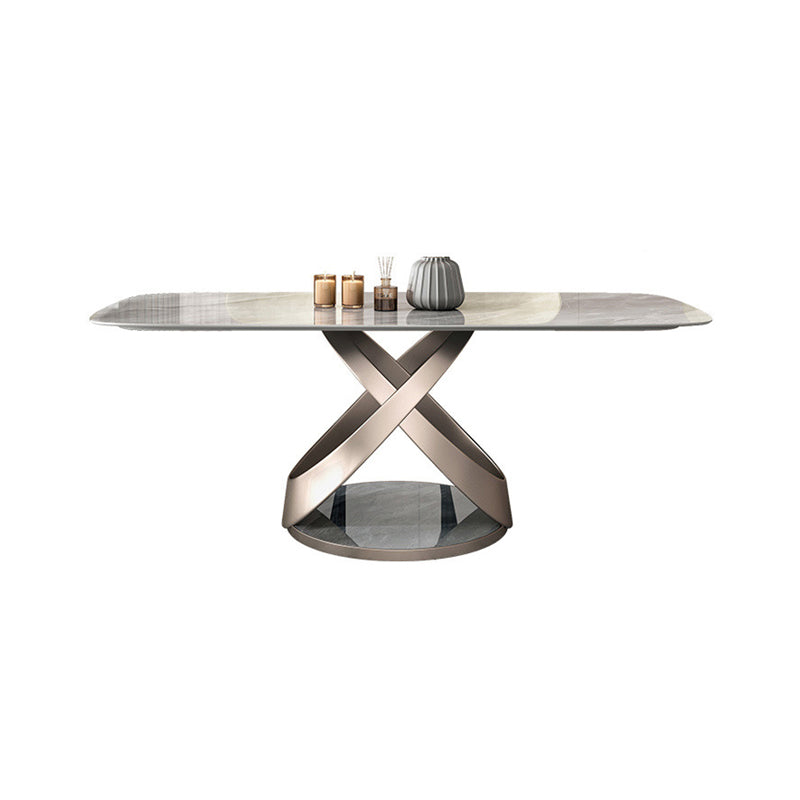 Nordic Sintered Stone Top Dining Set Rectangle 1/2/5/6 Pieces Dining Room Table Set Clearhalo 'Dining Room Sets' 'Dining Tables & Seating' 'dining_room_set' 'furn' 'furn_dining_room_set' 'Furniture' 'furniture_dining_room_set' 'Kitchen & Dining Furniture' 5052761