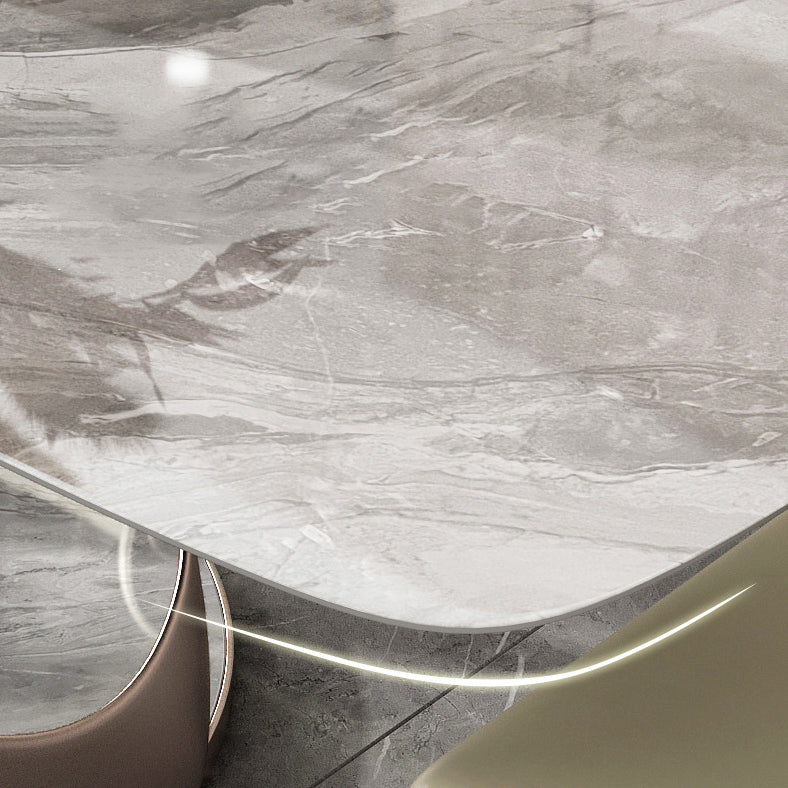 Nordic Sintered Stone Top Dining Set Rectangle 1/2/5/6 Pieces Dining Room Table Set Clearhalo 'Dining Room Sets' 'Dining Tables & Seating' 'dining_room_set' 'furn' 'furn_dining_room_set' 'Furniture' 'furniture_dining_room_set' 'Kitchen & Dining Furniture' 5052767