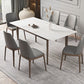 Extendable Sintered Stone Top Dining Set Rectangle 1/4/5/7 Pieces Dining Room Table Set Clearhalo 'Dining Room Sets' 'Dining Tables & Seating' 'dining_room_set' 'furn' 'furn_dining_room_set' 'Furniture' 'furniture_dining_room_set' 'Kitchen & Dining Furniture' 5052797