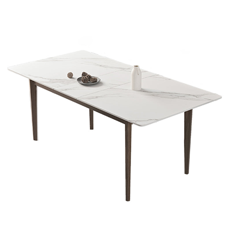 Extendable Sintered Stone Top Dining Set Rectangle 1/4/5/7 Pieces Dining Room Table Set Clearhalo 'Dining Room Sets' 'Dining Tables & Seating' 'dining_room_set' 'furn' 'furn_dining_room_set' 'Furniture' 'furniture_dining_room_set' 'Kitchen & Dining Furniture' 5052799