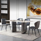 Modern Sintered Stone Top Dining Set Rectangle 1/2/5/7 Pieces Dining Area Table Set 5 Pieces: Table, 4 Chairs Clearhalo 'Dining Room Sets' 'Dining Tables & Seating' 'dining_room_set' 'furn' 'furn_dining_room_set' 'Furniture' 'furniture_dining_room_set' 'Kitchen & Dining Furniture' 5052825