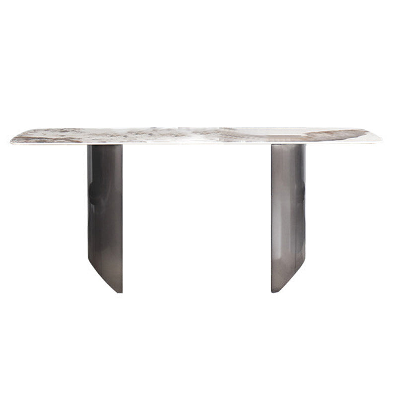 Modern Sintered Stone Top Dining Set Rectangle 1/2/5/7 Pieces Dining Area Table Set Clearhalo 'Dining Room Sets' 'Dining Tables & Seating' 'dining_room_set' 'furn' 'furn_dining_room_set' 'Furniture' 'furniture_dining_room_set' 'Kitchen & Dining Furniture' 5052830