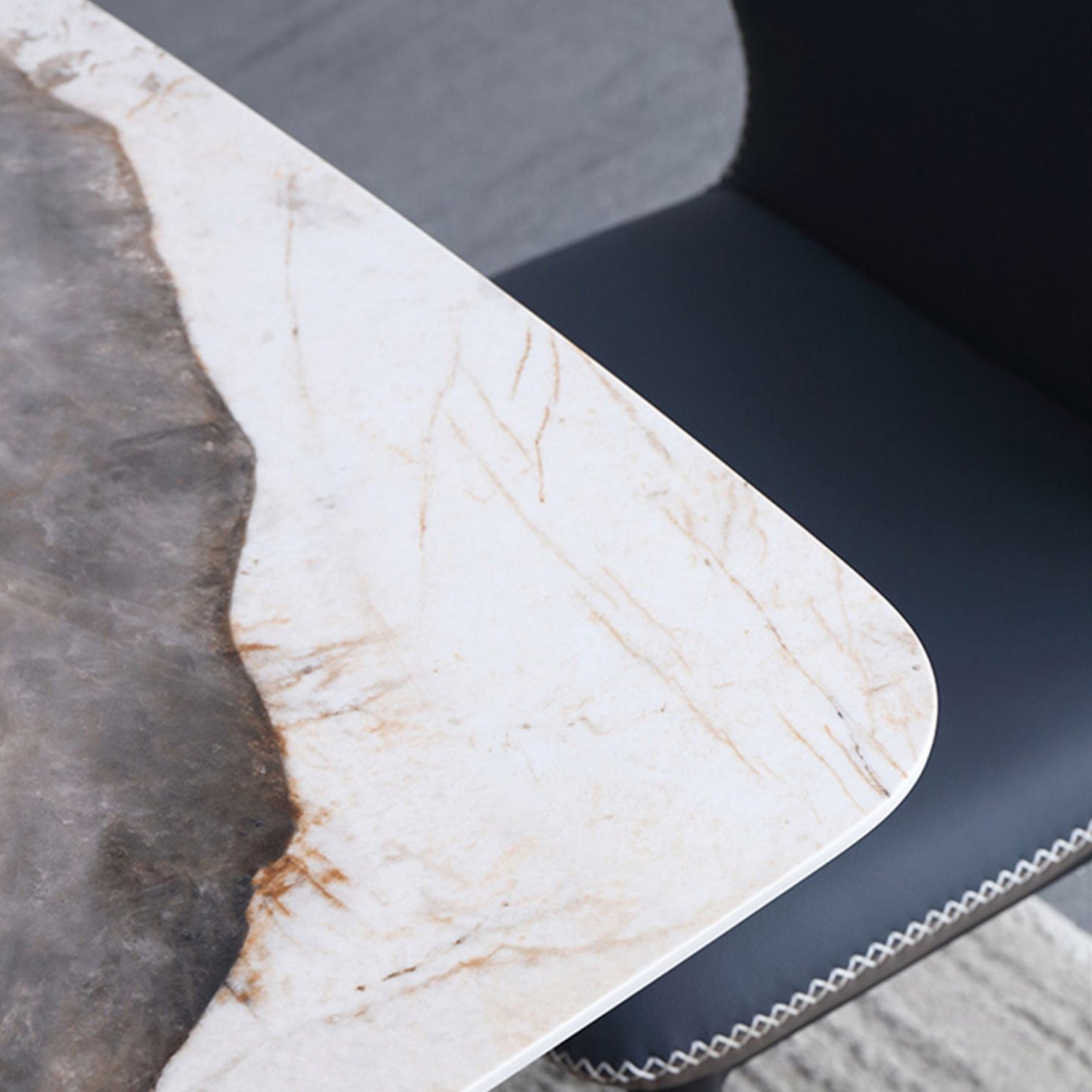 Modern Sintered Stone Top Dining Set Rectangle 1/2/5/7 Pieces Dining Area Table Set Clearhalo 'Dining Room Sets' 'Dining Tables & Seating' 'dining_room_set' 'furn' 'furn_dining_room_set' 'Furniture' 'furniture_dining_room_set' 'Kitchen & Dining Furniture' 5052832