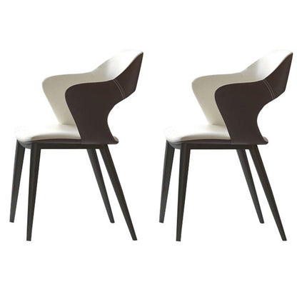 Modern Sintered Stone Top Dining Set Rectangle 1/2/3/4/5/7 Pieces Dining Room Table Set 2 White Chairs Clearhalo 'Dining Room Sets' 'Dining Tables & Seating' 'dining_room_set' 'furn' 'furn_dining_room_set' 'Furniture' 'furniture_dining_room_set' 'Kitchen & Dining Furniture' 5052843