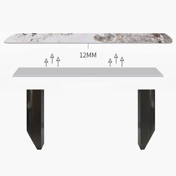 Modern Sintered Stone Top Dining Set Rectangle 1/2/3/4/5/7 Pieces Dining Room Table Set Clearhalo 'Dining Room Sets' 'Dining Tables & Seating' 'dining_room_set' 'furn' 'furn_dining_room_set' 'Furniture' 'furniture_dining_room_set' 'Kitchen & Dining Furniture' 5052848