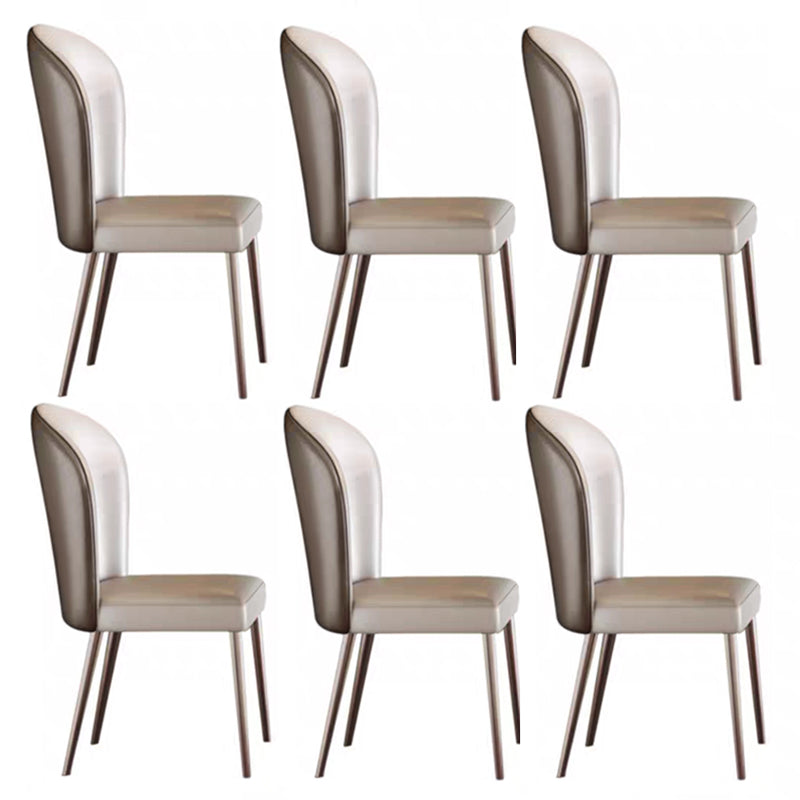 Modern Sintered Stone Top Dining Set Rectangle 1/5/6 Pieces Dining Room Table Set 6 White Chairs Clearhalo 'Dining Room Sets' 'Dining Tables & Seating' 'dining_room_set' 'furn' 'furn_dining_room_set' 'Furniture' 'furniture_dining_room_set' 'Kitchen & Dining Furniture' 5052856