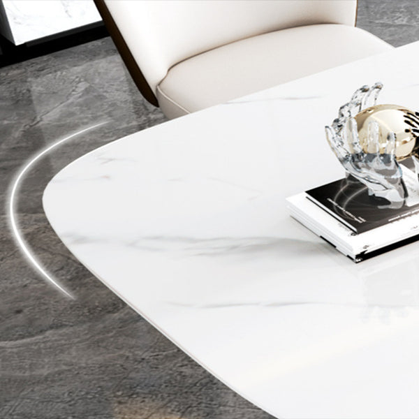 Modern Sintered Stone Top Dining Set Rectangle 1/5/6 Pieces Dining Room Table Set Clearhalo 'Dining Room Sets' 'Dining Tables & Seating' 'dining_room_set' 'furn' 'furn_dining_room_set' 'Furniture' 'furniture_dining_room_set' 'Kitchen & Dining Furniture' 5052862