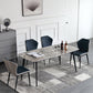 Modern Rectangle Dinette Set 1/2/5/7 Pieces Grey Sintered Stone Top Dining Table Set Clearhalo 'Dining Room Sets' 'Dining Tables & Seating' 'dining_room_set' 'furn' 'furn_dining_room_set' 'Furniture' 'furniture_dining_room_set' 'Kitchen & Dining Furniture' 5052877
