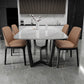 Modern Ash Wood Dinette Set 1/4/5 Pieces Rectangle Sintered Stone Top Dining Table Set 5 Pieces: Table, 4 Chairs Clearhalo 'Dining Room Sets' 'Dining Tables & Seating' 'dining_room_set' 'furn' 'furn_dining_room_set' 'Furniture' 'furniture_dining_room_set' 'Kitchen & Dining Furniture' 5052897