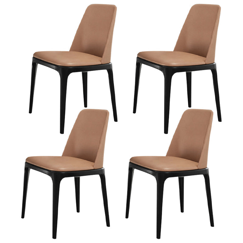 Modern Ash Wood Dinette Set 1/4/5 Pieces Rectangle Sintered Stone Top Dining Table Set 4 Brown Chairs Clearhalo 'Dining Room Sets' 'Dining Tables & Seating' 'dining_room_set' 'furn' 'furn_dining_room_set' 'Furniture' 'furniture_dining_room_set' 'Kitchen & Dining Furniture' 5052899