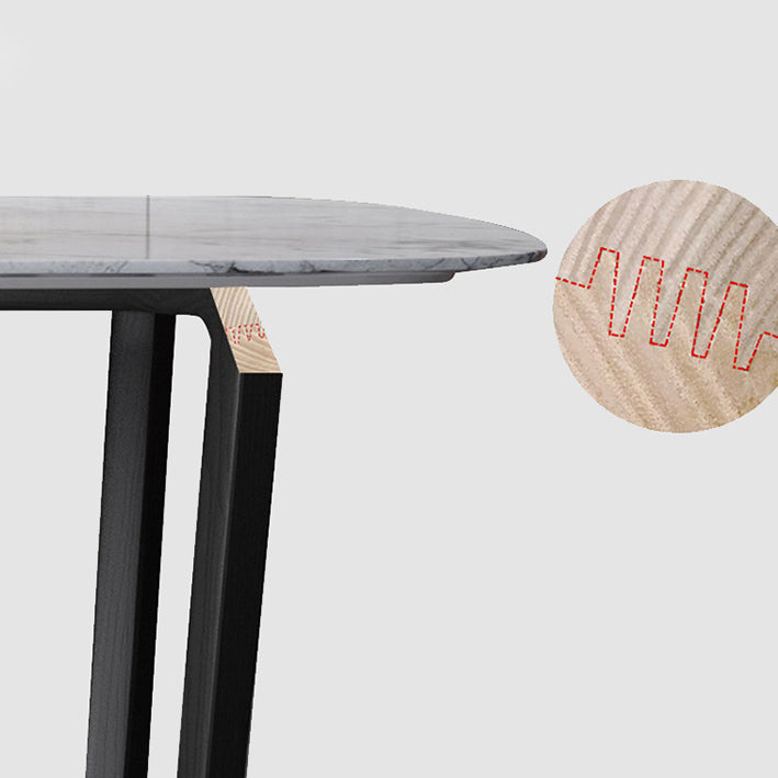 Modern Ash Wood Dinette Set 1/4/5 Pieces Rectangle Sintered Stone Top Dining Table Set Clearhalo 'Dining Room Sets' 'Dining Tables & Seating' 'dining_room_set' 'furn' 'furn_dining_room_set' 'Furniture' 'furniture_dining_room_set' 'Kitchen & Dining Furniture' 5052905