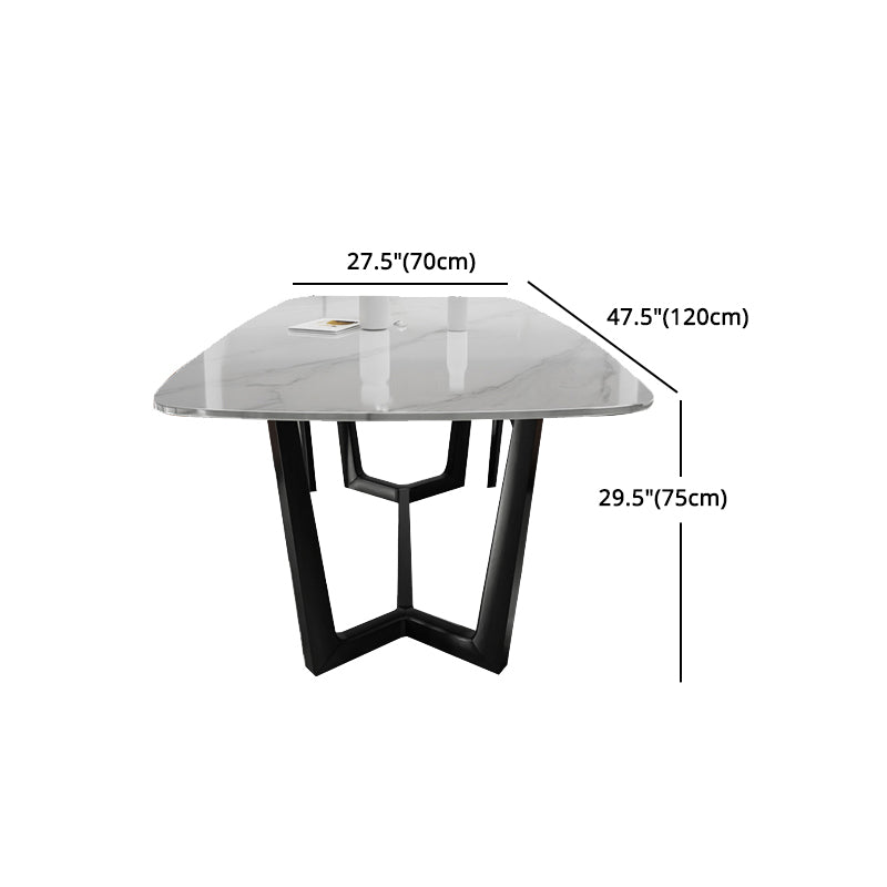 Modern Ash Wood Dinette Set 1/4/5 Pieces Rectangle Sintered Stone Top Dining Table Set Clearhalo 'Dining Room Sets' 'Dining Tables & Seating' 'dining_room_set' 'furn' 'furn_dining_room_set' 'Furniture' 'furniture_dining_room_set' 'Kitchen & Dining Furniture' 5052908