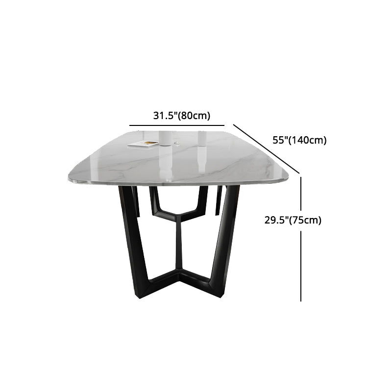 Modern Ash Wood Dinette Set 1/4/5 Pieces Rectangle Sintered Stone Top Dining Table Set Clearhalo 'Dining Room Sets' 'Dining Tables & Seating' 'dining_room_set' 'furn' 'furn_dining_room_set' 'Furniture' 'furniture_dining_room_set' 'Kitchen & Dining Furniture' 5052910