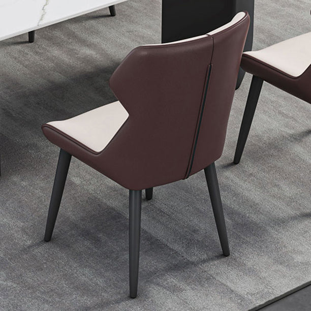 Modern Iron Dinette Set 1/2/5/7 Pieces Rectangle White Sintered Stone Top Dining Table Set Clearhalo 'Dining Room Sets' 'Dining Tables & Seating' 'dining_room_set' 'furn' 'furn_dining_room_set' 'Furniture' 'furniture_dining_room_set' 'Kitchen & Dining Furniture' 5052929