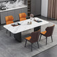 Modern Iron Dinette Set 1/2/5/7 Pieces Rectangle White Sintered Stone Top Dining Table Set Clearhalo 'Dining Room Sets' 'Dining Tables & Seating' 'dining_room_set' 'furn' 'furn_dining_room_set' 'Furniture' 'furniture_dining_room_set' 'Kitchen & Dining Furniture' 5052931