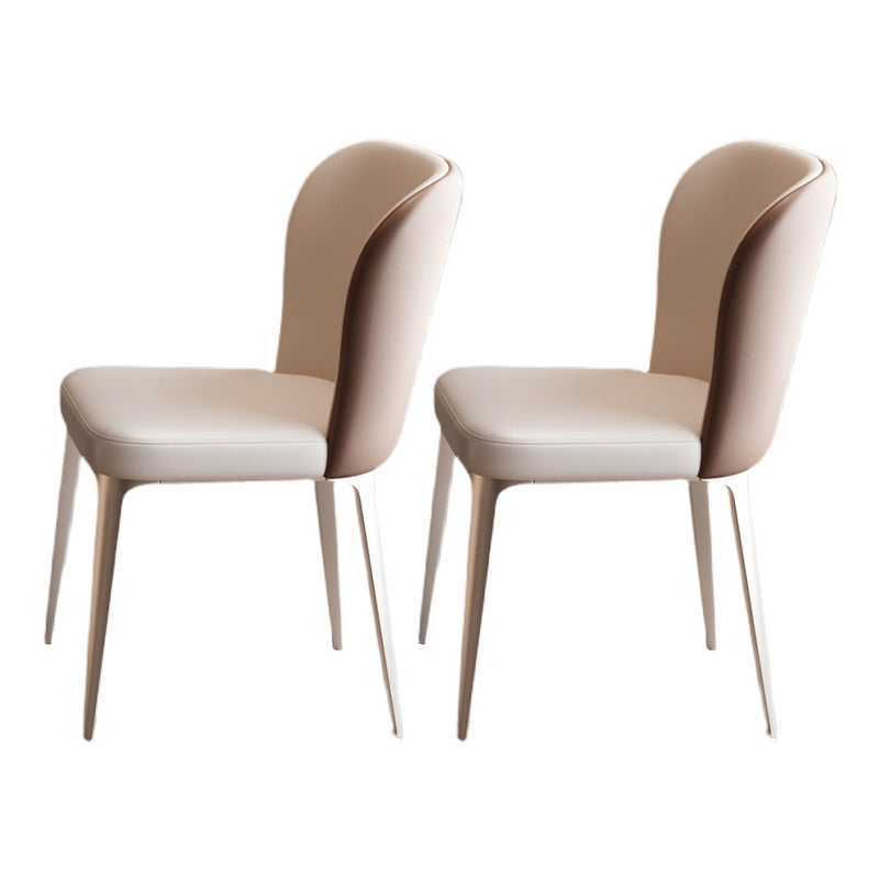 Modern Scalable Dinette Set 1/2/3/7/9 Pieces Round White Sintered Stone Dining Table Set 2 Beige Chairs Clearhalo 'Dining Room Sets' 'Dining Tables & Seating' 'dining_room_set' 'furn' 'furn_dining_room_set' 'Furniture' 'furniture_dining_room_set' 'Kitchen & Dining Furniture' 5052944