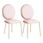 Glam Iron Dinette Set 1/2/5 Pieces Dining Table Set with Rectangle Sintered Stone Top 2 Pink Chairs Clearhalo 'Dining Room Sets' 'Dining Tables & Seating' 'dining_room_set' 'furn' 'furn_dining_room_set' 'Furniture' 'furniture_dining_room_set' 'Kitchen & Dining Furniture' 5052970