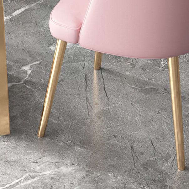 Glam Iron Dinette Set 1/2/5 Pieces Dining Table Set with Rectangle Sintered Stone Top Clearhalo 'Dining Room Sets' 'Dining Tables & Seating' 'dining_room_set' 'furn' 'furn_dining_room_set' 'Furniture' 'furniture_dining_room_set' 'Kitchen & Dining Furniture' 5052976