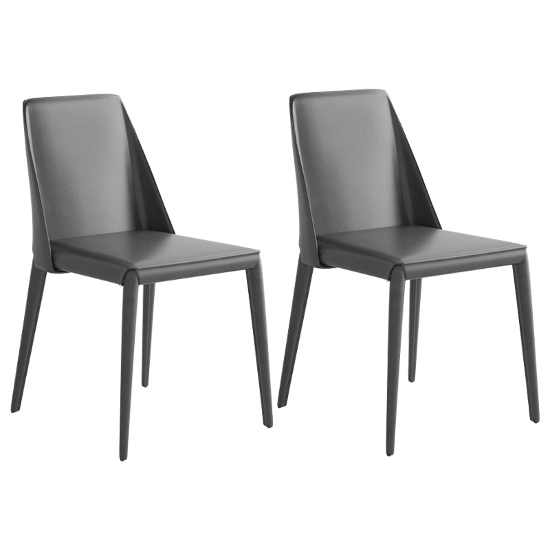 Modern Steel Dinette Set 1/2/7 Pieces Rectangle White Sintered Stone Top Dining Table Set 2 Grey Chairs Clearhalo 'Dining Room Sets' 'Dining Tables & Seating' 'dining_room_set' 'furn' 'furn_dining_room_set' 'Furniture' 'furniture_dining_room_set' 'Kitchen & Dining Furniture' 5053022