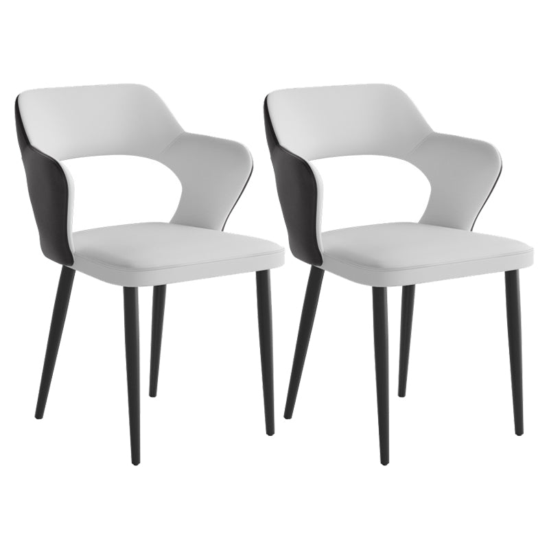 Modern Steel Dinette Set 1/2/7 Pieces Rectangle White Sintered Stone Top Dining Table Set 2 White Chairs Clearhalo 'Dining Room Sets' 'Dining Tables & Seating' 'dining_room_set' 'furn' 'furn_dining_room_set' 'Furniture' 'furniture_dining_room_set' 'Kitchen & Dining Furniture' 5053024