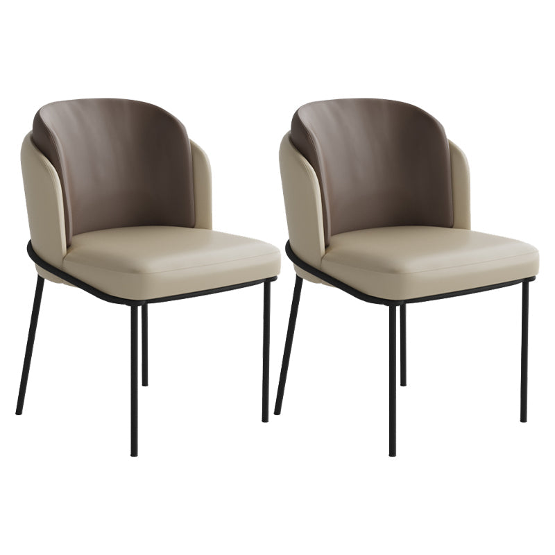 Modern Steel Dinette Set 1/2/7 Pieces Rectangle White Sintered Stone Top Dining Table Set 2 Khaki Chairs Clearhalo 'Dining Room Sets' 'Dining Tables & Seating' 'dining_room_set' 'furn' 'furn_dining_room_set' 'Furniture' 'furniture_dining_room_set' 'Kitchen & Dining Furniture' 5053027