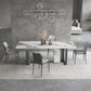 Designer Style Sintered Stone Top Dining Set Rectangle 1/3/4/5/6/9 Pieces Dining Table Set 5 Pieces: Table, 4 Chairs Clearhalo 'Dining Room Sets' 'Dining Tables & Seating' 'dining_room_set' 'furn' 'furn_dining_room_set' 'Furniture' 'furniture_dining_room_set' 'Kitchen & Dining Furniture' 5053045