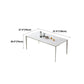Modern Rectangle Dining Table Stone Top Table with Metal Base in White Clearhalo 'Dining Tables & Seating' 'Dining Tables' 'dining_table' 'Furniture' 'furniture_dining_table' 'Kitchen & Dining Furniture' 5053070