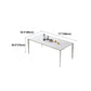 Modern Rectangle Dining Table Stone Top Table with Metal Base in White Clearhalo 'Dining Tables & Seating' 'Dining Tables' 'dining_table' 'Furniture' 'furniture_dining_table' 'Kitchen & Dining Furniture' 5053073