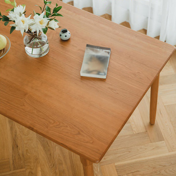 Solid Wood Dining Table Modern Rectangle Dining Table with 4 Legs Clearhalo 'Dining Tables & Seating' 'Dining Tables' 'dining_table' 'furn' 'furn_dining_table' 'Furniture' 'furniture_dining_table' 'Kitchen & Dining Furniture' 5053077