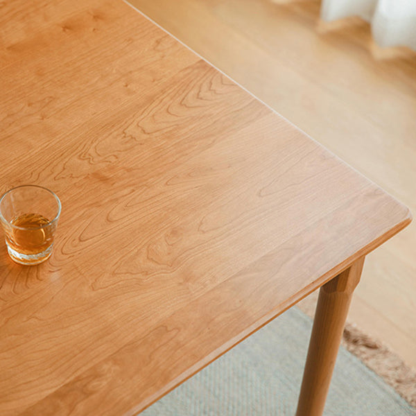 Solid Wood Dining Table Modern Rectangle Dining Table with 4 Legs Clearhalo 'Dining Tables & Seating' 'Dining Tables' 'dining_table' 'furn' 'furn_dining_table' 'Furniture' 'furniture_dining_table' 'Kitchen & Dining Furniture' 5053080