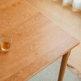 Solid Wood Dining Table Modern Rectangle Dining Table with 4 Legs Clearhalo 'Dining Tables & Seating' 'Dining Tables' 'dining_table' 'furn' 'furn_dining_table' 'Furniture' 'furniture_dining_table' 'Kitchen & Dining Furniture' 5053080