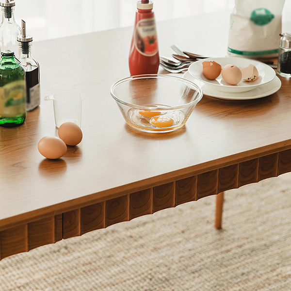 Solid Wood Dining Table Modern Rectangle Dining Table with 4 Legs Clearhalo 'Dining Tables & Seating' 'Dining Tables' 'dining_table' 'furn' 'furn_dining_table' 'Furniture' 'furniture_dining_table' 'Kitchen & Dining Furniture' 5053081
