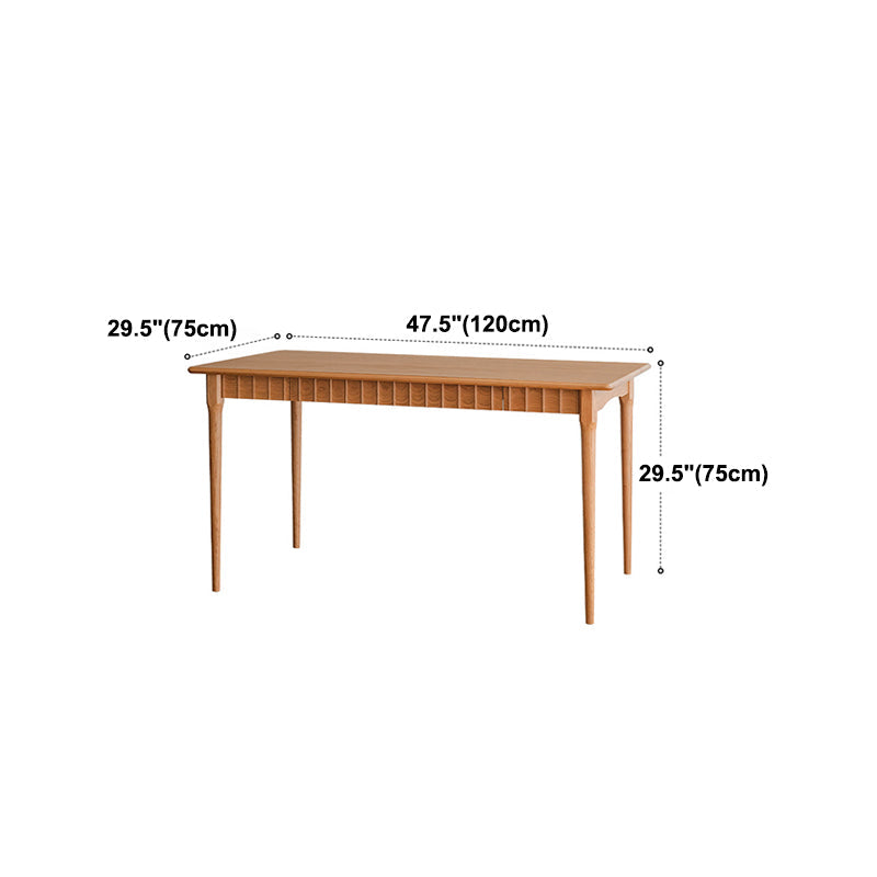 Solid Wood Dining Table Modern Rectangle Dining Table with 4 Legs Clearhalo 'Dining Tables & Seating' 'Dining Tables' 'dining_table' 'furn' 'furn_dining_table' 'Furniture' 'furniture_dining_table' 'Kitchen & Dining Furniture' 5053084