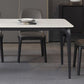 Modern Rectangle Dining Table Stone Top Table with Stainless Steel 4 Legs Clearhalo 'Dining Tables & Seating' 'Dining Tables' 'dining_table' 'furn' 'furn_dining_table' 'Furniture' 'furniture_dining_table' 'Kitchen & Dining Furniture' 5053105