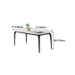 Modern Rectangle Dining Table Stone Top Table with Stainless Steel 4 Legs Clearhalo 'Dining Tables & Seating' 'Dining Tables' 'dining_table' 'furn' 'furn_dining_table' 'Furniture' 'furniture_dining_table' 'Kitchen & Dining Furniture' 5053113