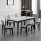 Medieval Modern Sintered Stone Top Dining Table Rectangle Table with 4 Legs White 55.1"L x 31.5"W x 29.5"H Without Chairs Clearhalo 'Dining Tables & Seating' 'Dining Tables' 'dining_table' 'furn' 'furn_dining_table' 'Furniture' 'furniture_dining_table' 'Kitchen & Dining Furniture' 5053167