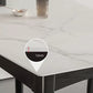 Medieval Modern Sintered Stone Top Dining Table Rectangle Table with 4 Legs Clearhalo 'Dining Tables & Seating' 'Dining Tables' 'dining_table' 'furn' 'furn_dining_table' 'Furniture' 'furniture_dining_table' 'Kitchen & Dining Furniture' 5053172