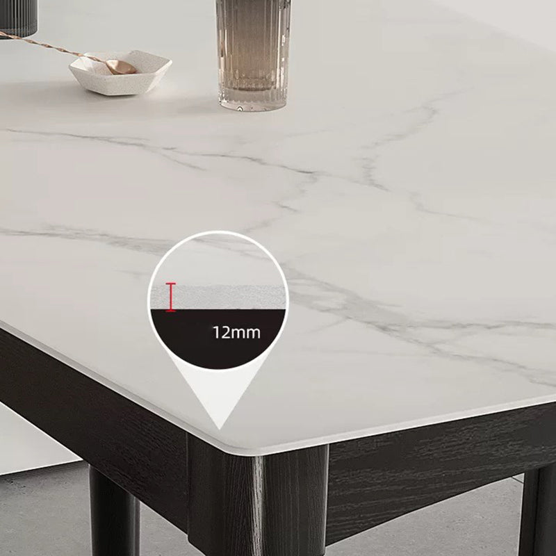 Medieval Modern Sintered Stone Top Dining Table Rectangle Table with 4 Legs Clearhalo 'Dining Tables & Seating' 'Dining Tables' 'dining_table' 'furn' 'furn_dining_table' 'Furniture' 'furniture_dining_table' 'Kitchen & Dining Furniture' 5053172