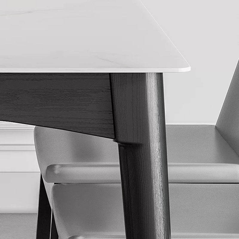 Medieval Modern Sintered Stone Top Dining Table Rectangle Table with 4 Legs Clearhalo 'Dining Tables & Seating' 'Dining Tables' 'dining_table' 'furn' 'furn_dining_table' 'Furniture' 'furniture_dining_table' 'Kitchen & Dining Furniture' 5053173