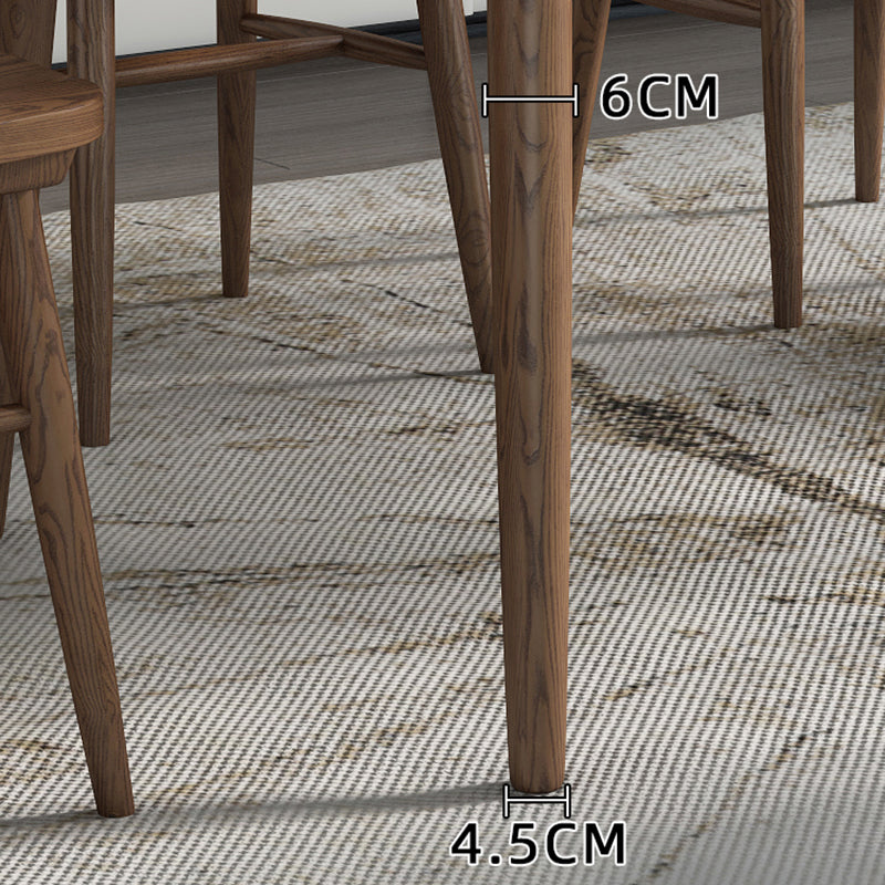 Sintered Stone Rectangle Dining Table Medieval Modern Table with Wooden 4 Legs Clearhalo 'Dining Tables & Seating' 'Dining Tables' 'dining_table' 'furn' 'furn_dining_table' 'Furniture' 'furniture_dining_table' 'Kitchen & Dining Furniture' 5053187