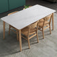 Sintered Stone Rectangle Dining Table Medieval Modern Table with Wooden 4 Legs Clearhalo 'Dining Tables & Seating' 'Dining Tables' 'dining_table' 'furn' 'furn_dining_table' 'Furniture' 'furniture_dining_table' 'Kitchen & Dining Furniture' 5053192
