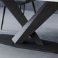 Industrial Sintered Stone Top Dining Table Rectangle Table with Single Pedestal Clearhalo 'Dining Tables & Seating' 'Dining Tables' 'dining_table' 'furn' 'furn_dining_table' 'Furniture' 'furniture_dining_table' 'Kitchen & Dining Furniture' 5053205