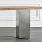 Industrial Solid Wood Table for Restaurant Rectangle Table with Double Pedestal Clearhalo 'Dining Tables & Seating' 'Dining Tables' 'dining_table' 'furn' 'furn_dining_table' 'Furniture' 'furniture_dining_table' 'Kitchen & Dining Furniture' 5053218