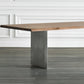 Industrial Solid Wood Table for Restaurant Rectangle Table with Double Pedestal Clearhalo 'Dining Tables & Seating' 'Dining Tables' 'dining_table' 'furn' 'furn_dining_table' 'Furniture' 'furniture_dining_table' 'Kitchen & Dining Furniture' 5053219