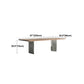 Industrial Solid Wood Table for Restaurant Rectangle Table with Double Pedestal Clearhalo 'Dining Tables & Seating' 'Dining Tables' 'dining_table' 'furn' 'furn_dining_table' 'Furniture' 'furniture_dining_table' 'Kitchen & Dining Furniture' 5053225